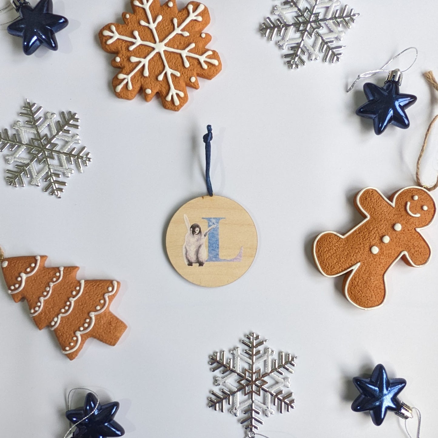 Penguin Wooden Letter Christmas Decoration