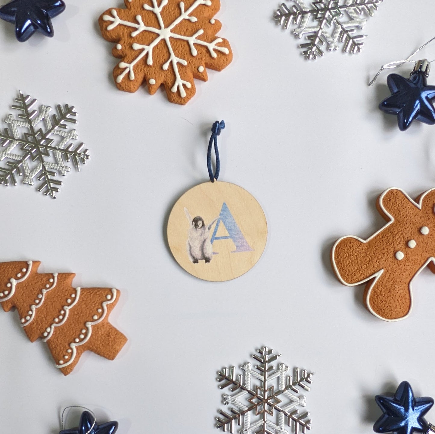 Penguin Wooden Letter Christmas Decoration