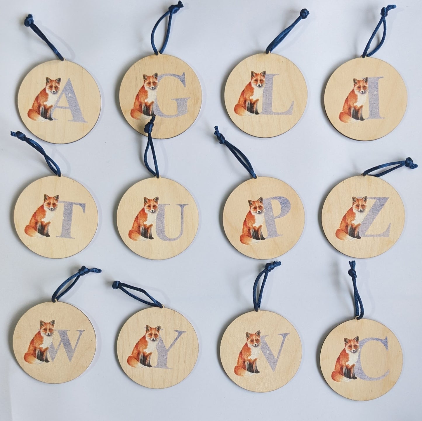 Fox Wooden Letter Christmas Decoration