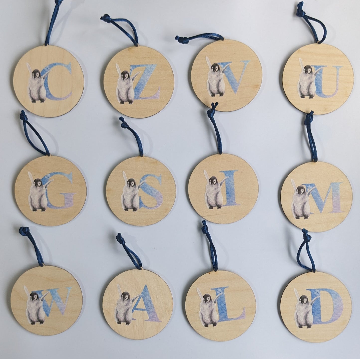 Penguin Wooden Letter Christmas Decoration