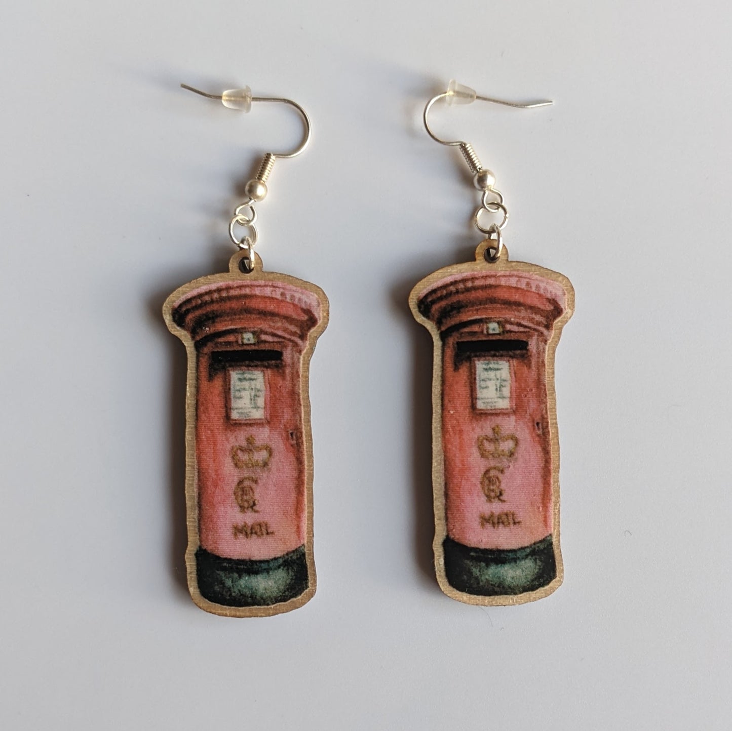 British "Post Box" Earrings