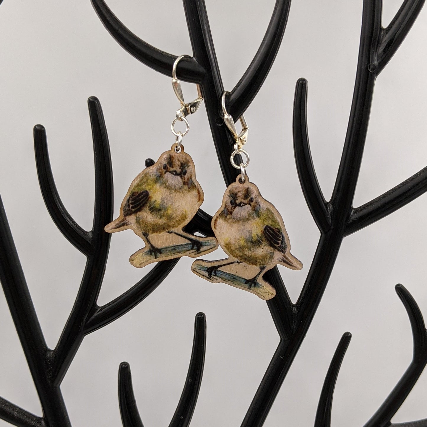 "Garden Party" House Sparrow Earrings