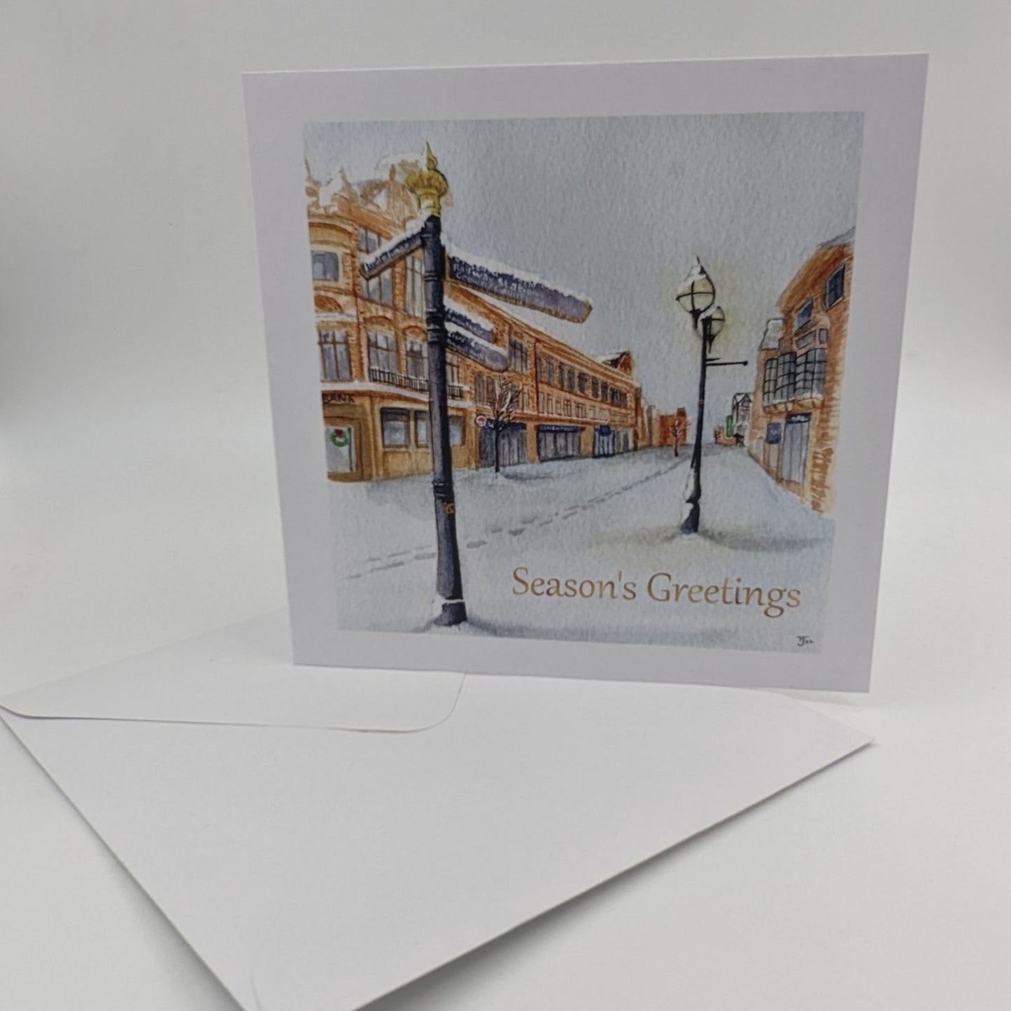 "Seasons Greetings from Stafford" Blank Greetings Card