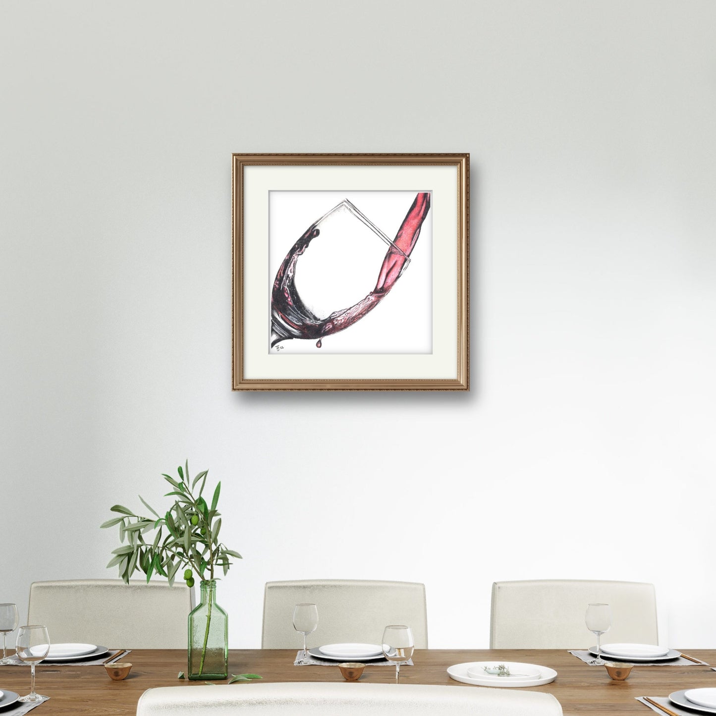 "Sip Sip Hooray!" Red Wine Art Print