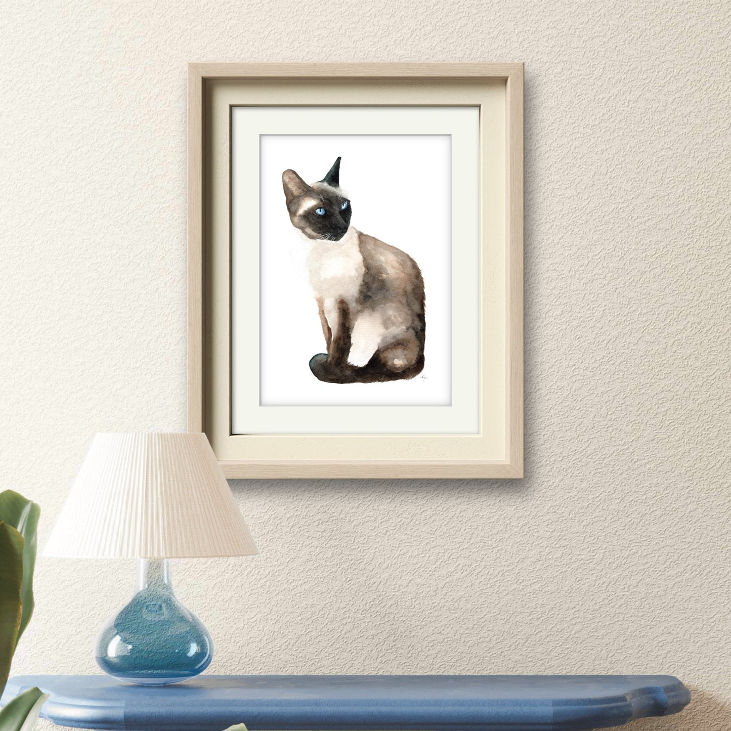 "If you please" Siamese Cat Watercolour Print