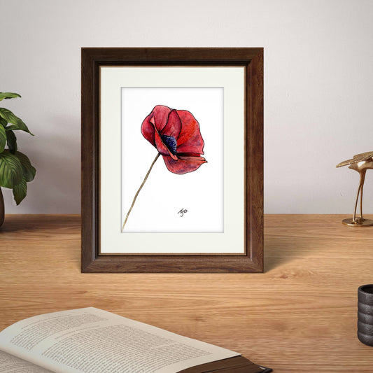 "Remembrance" Poppy Watercolour Print