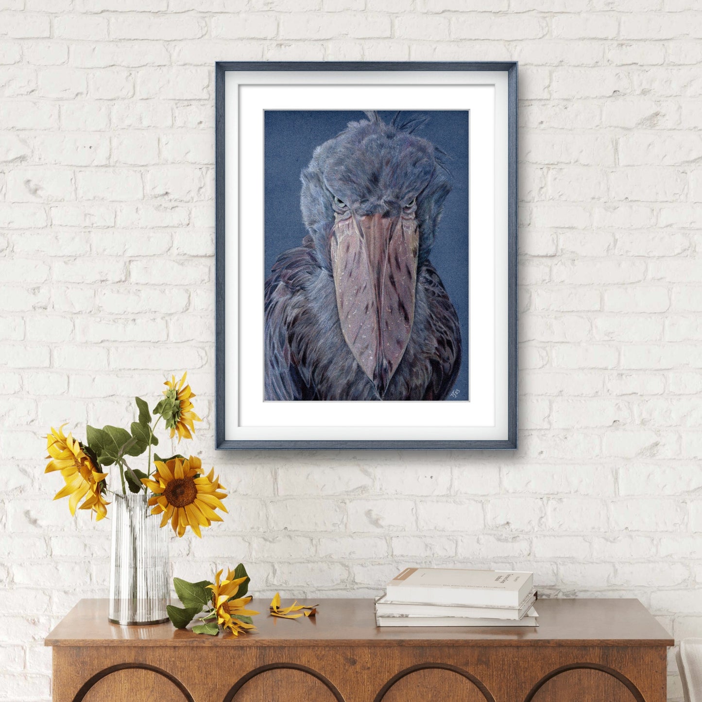 "Greta" Shoebill Stork Art Print