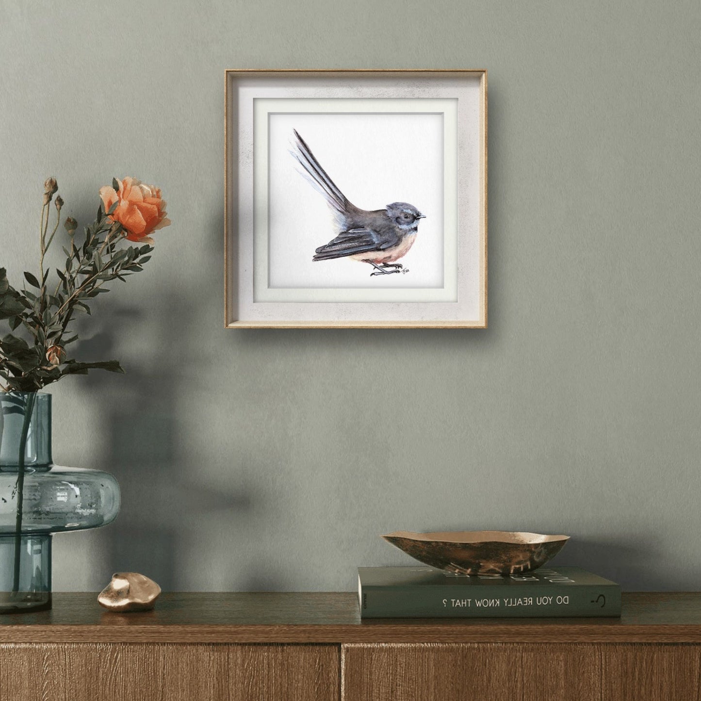 "Maui" New Zealand Wagtail Art Print