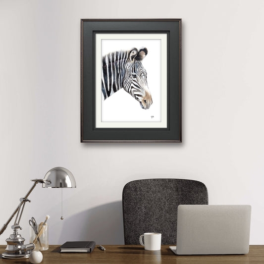 "Elori" Watercolour Zebra Print