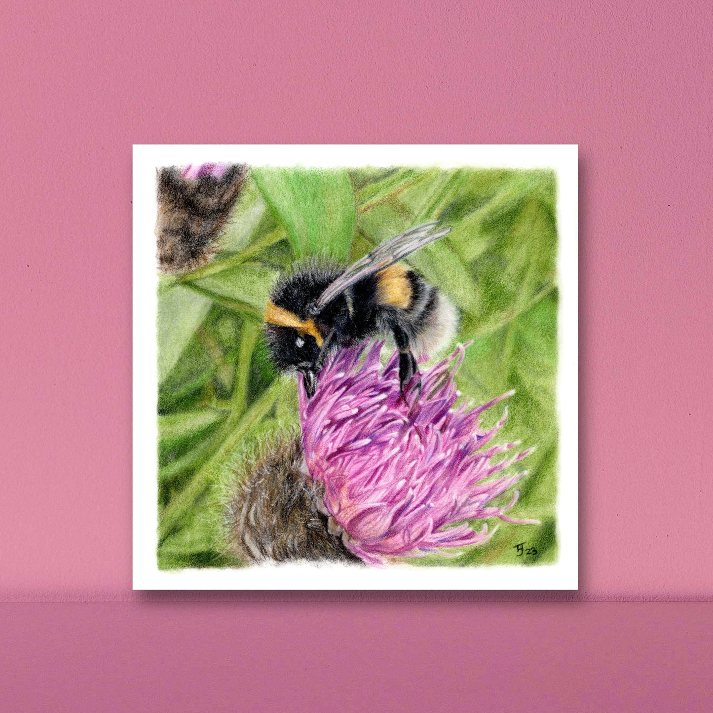 "Thistle" Bee Art Print