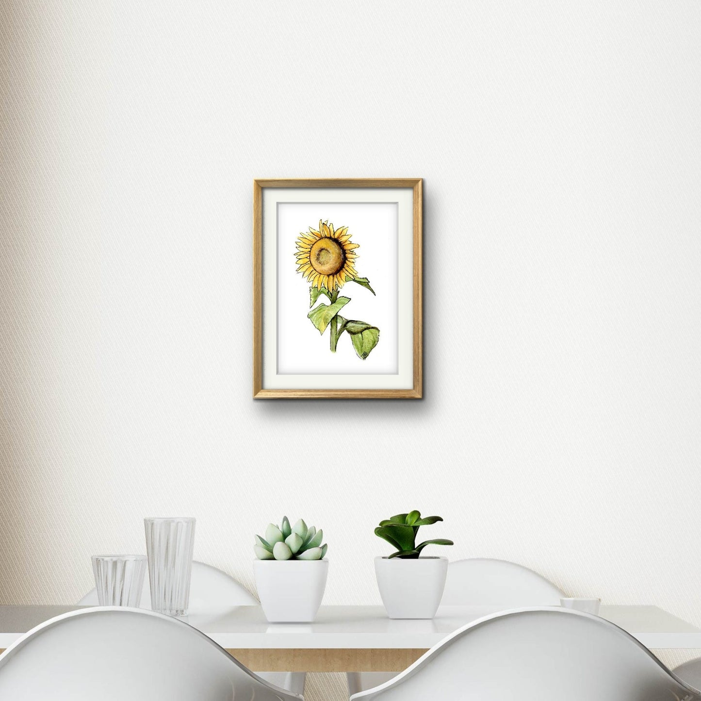 "Solidarity" Sunflower Watercolour Print