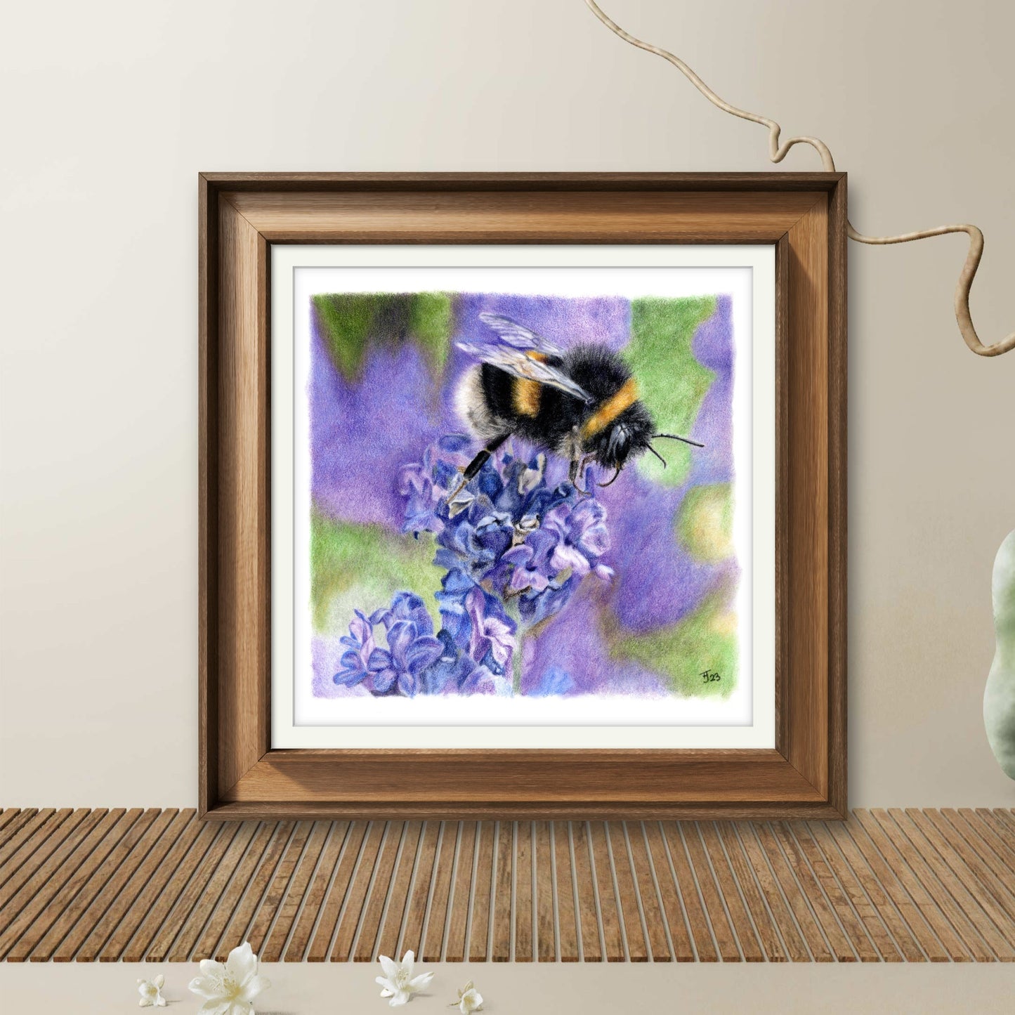 "Lavender" Bee Art Print