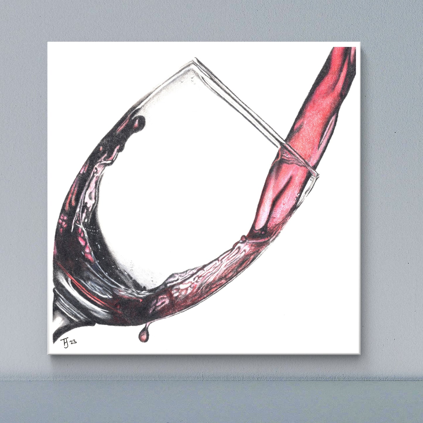 "Sip Sip Hooray!" Red Wine Art Print
