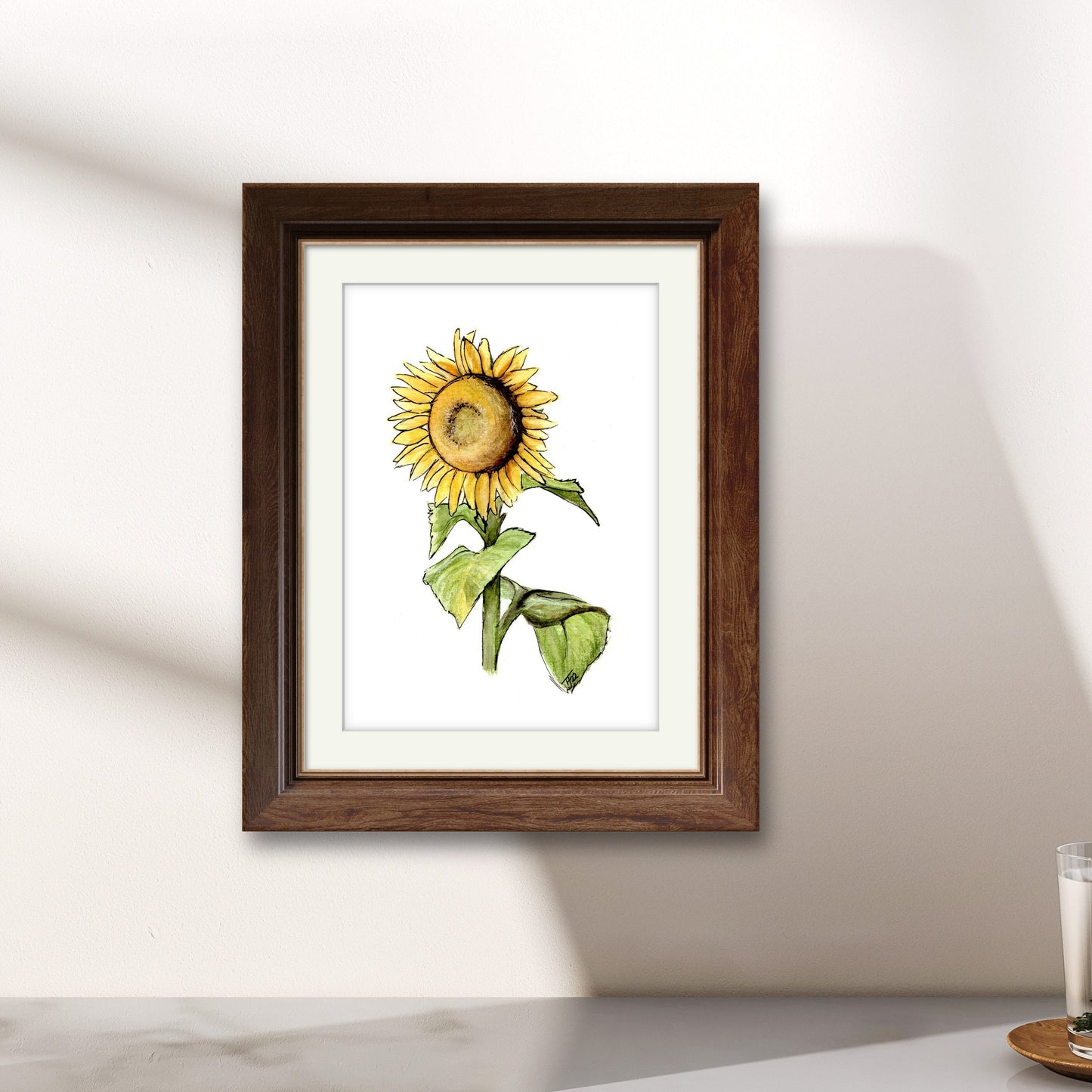 "Solidarity" Sunflower Watercolour Print