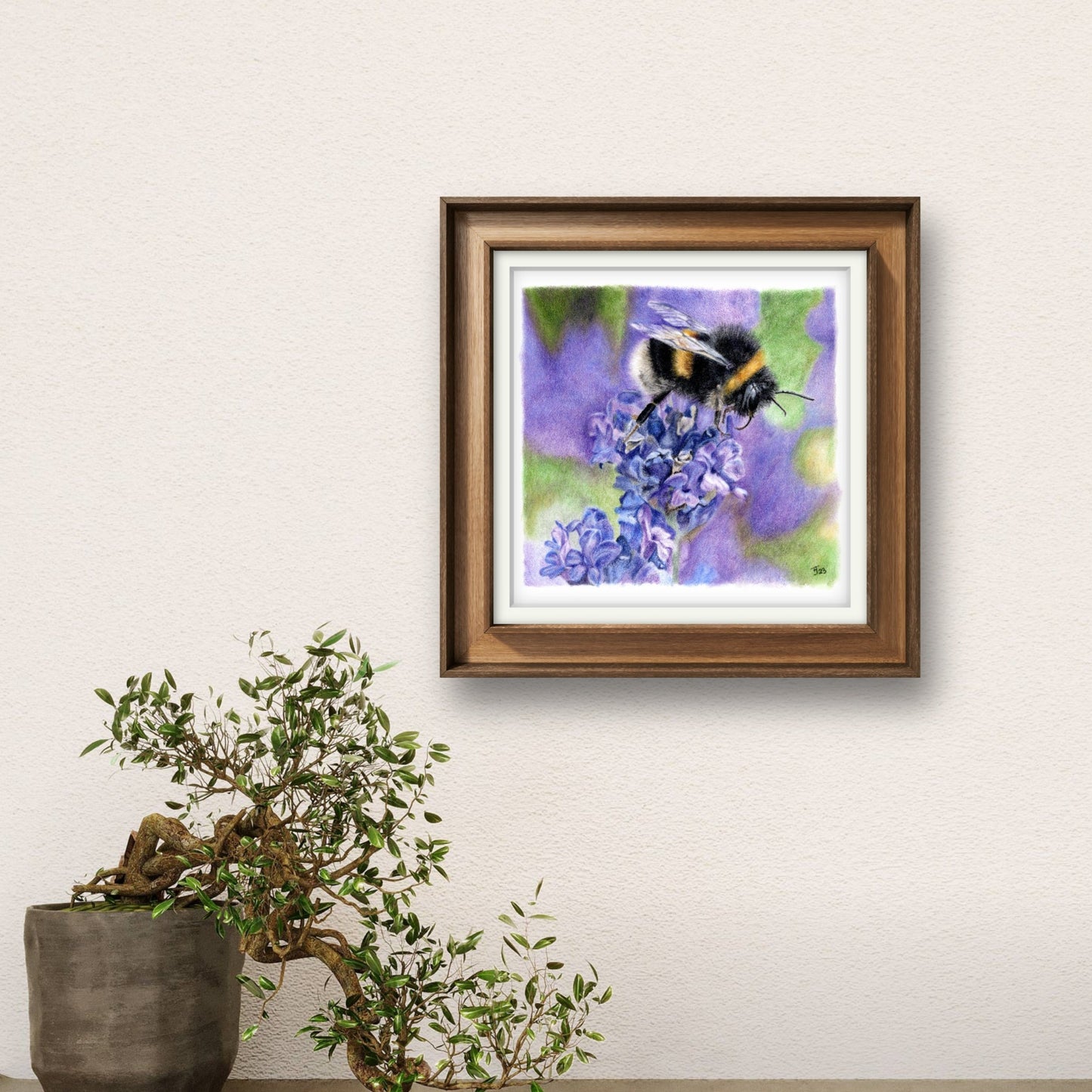 "Lavender" Bee Art Print