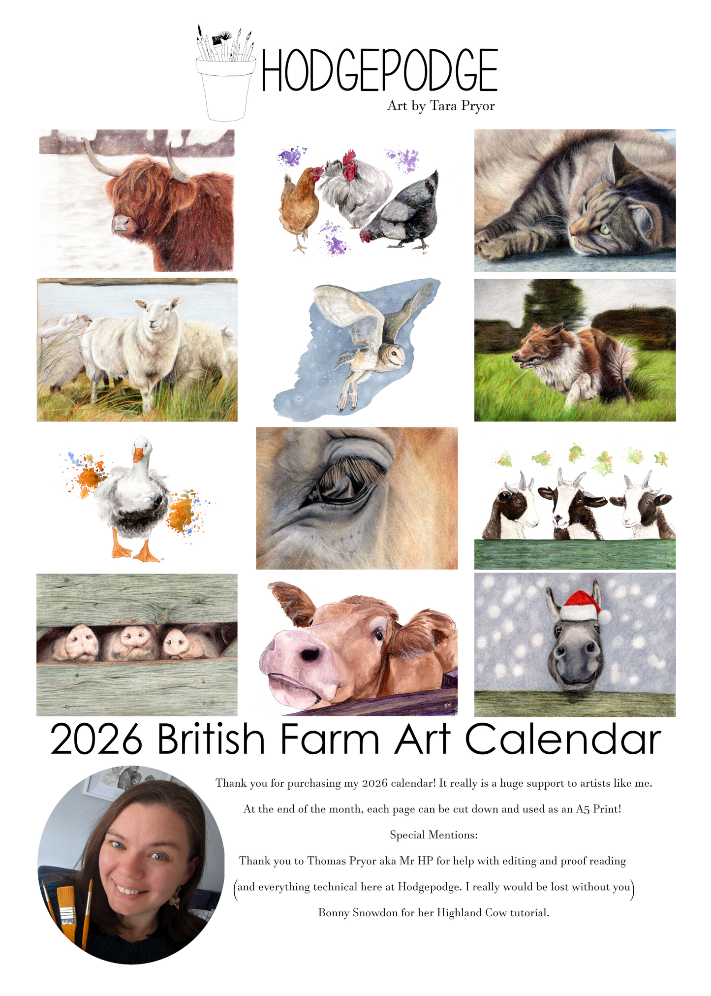 2026 British Farm Calendar A4