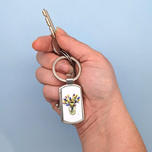 "A bunch of Spring" Flowers Keyring