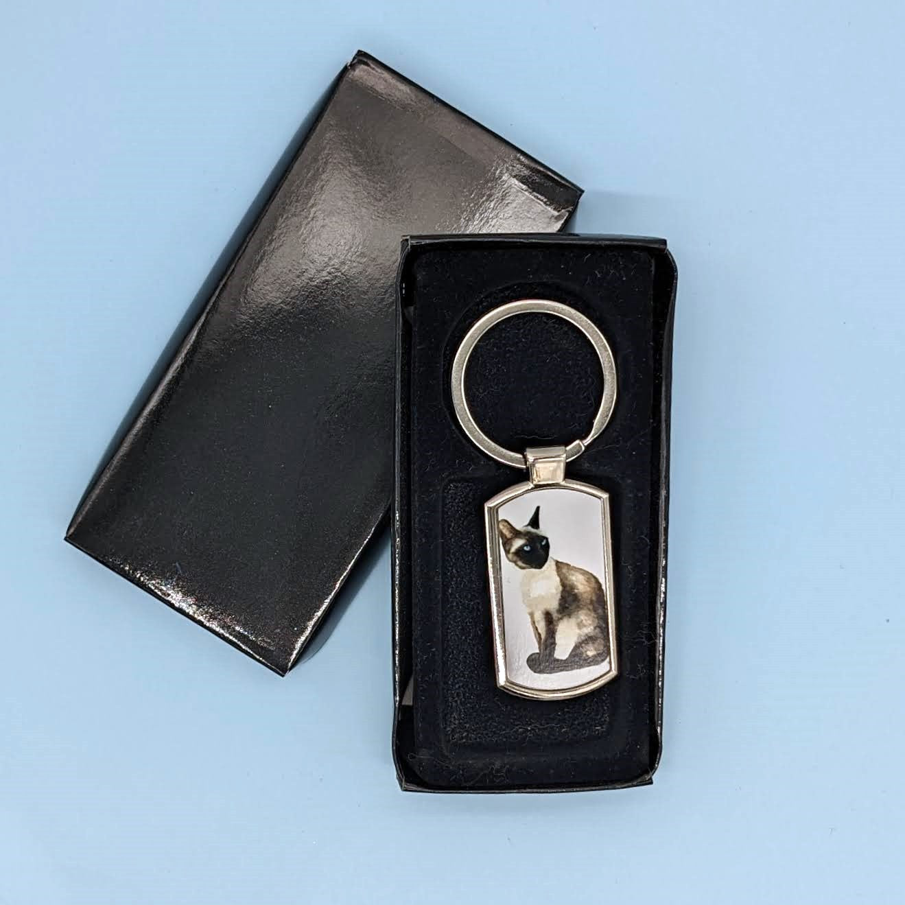 "If you please" Siamese Cat Keyring