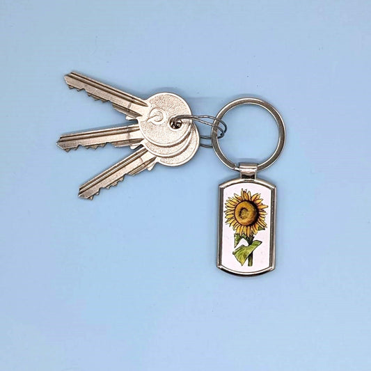 "Solidarity" Sunflower Keyring