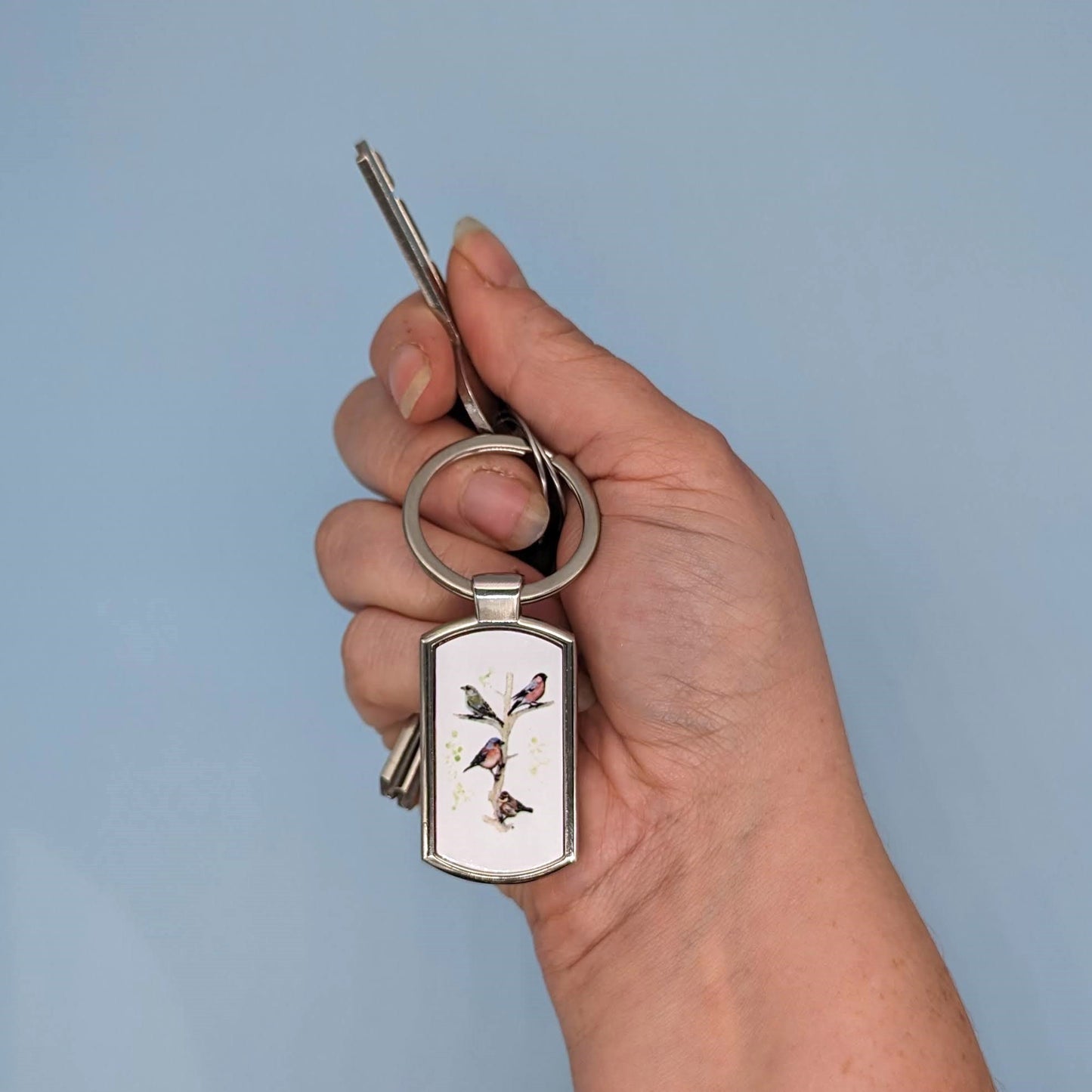 "Fours a Charm" British Finches Keyring