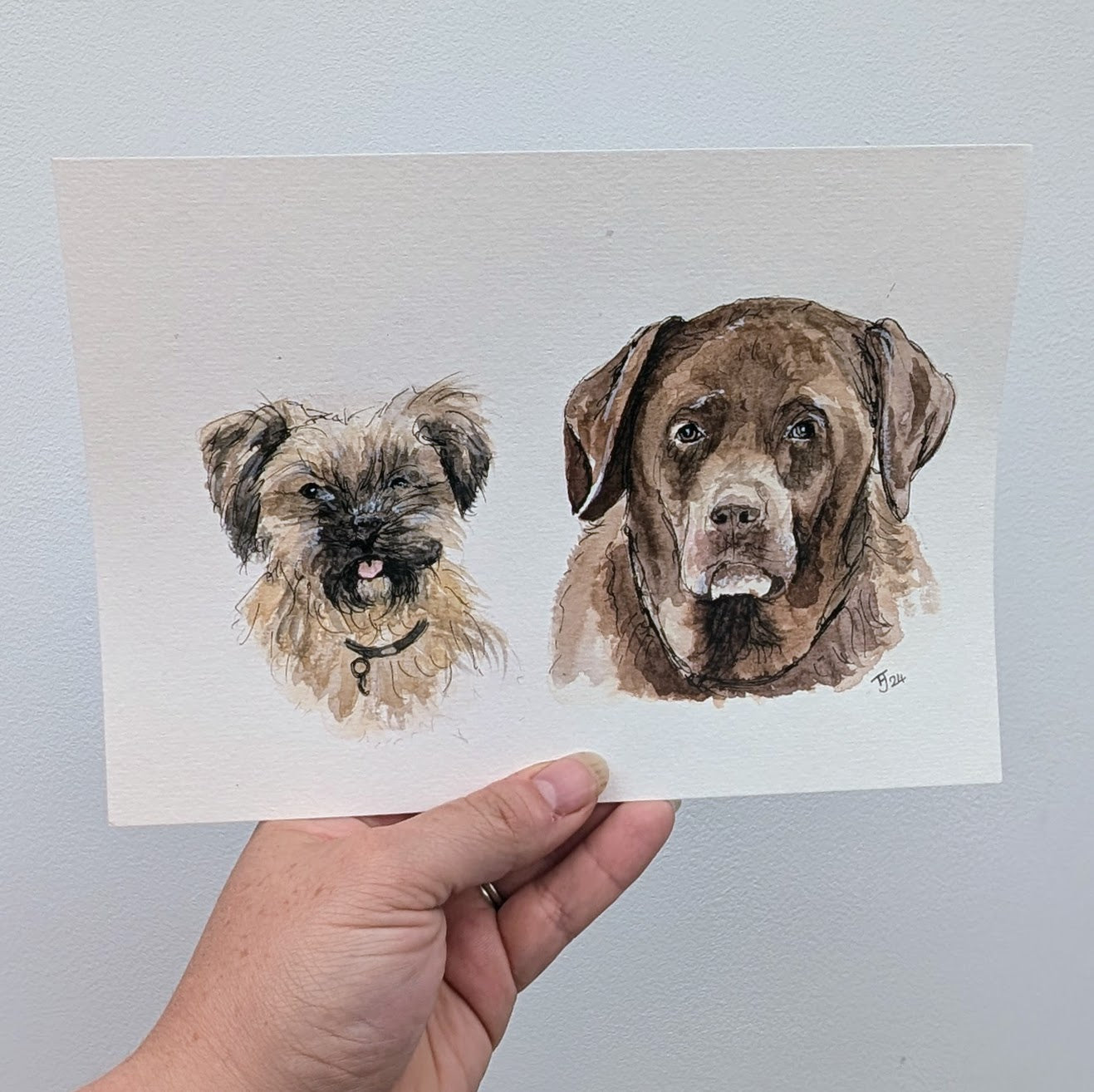 A5 Quick Watercolour Pet Portrait