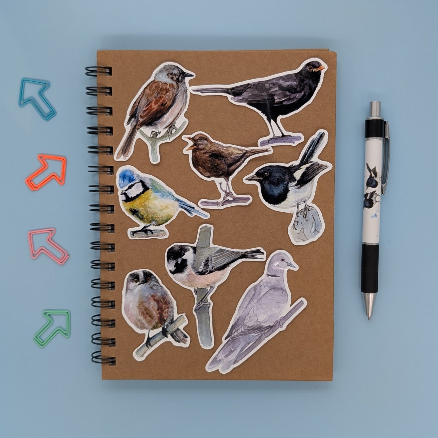 British Garden 18 Bird Sticker Set