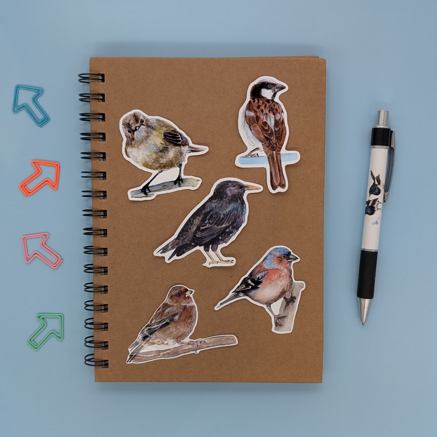 British Garden 18 Bird Sticker Set