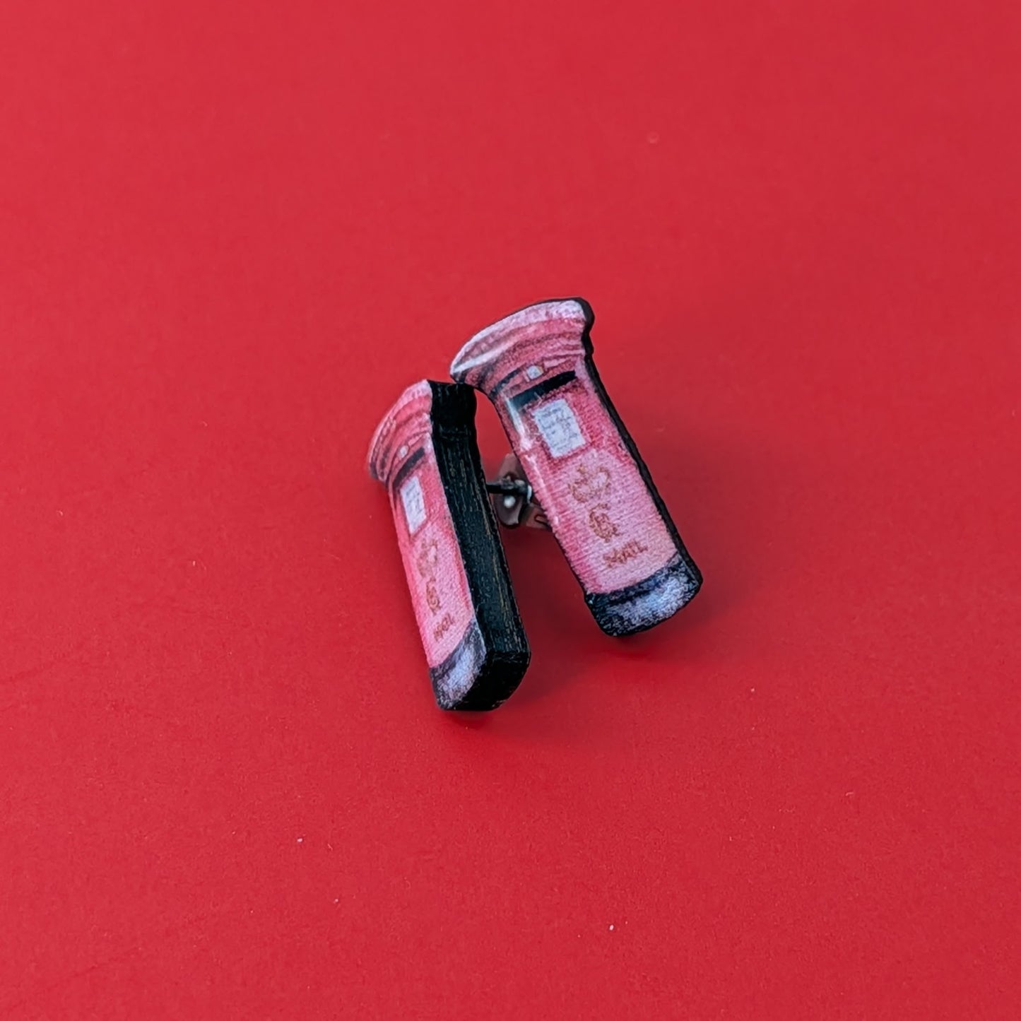 Postbox stud Earrings