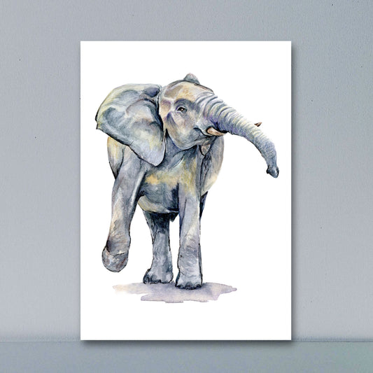 "Ngoma" Elephant Watercolour Print