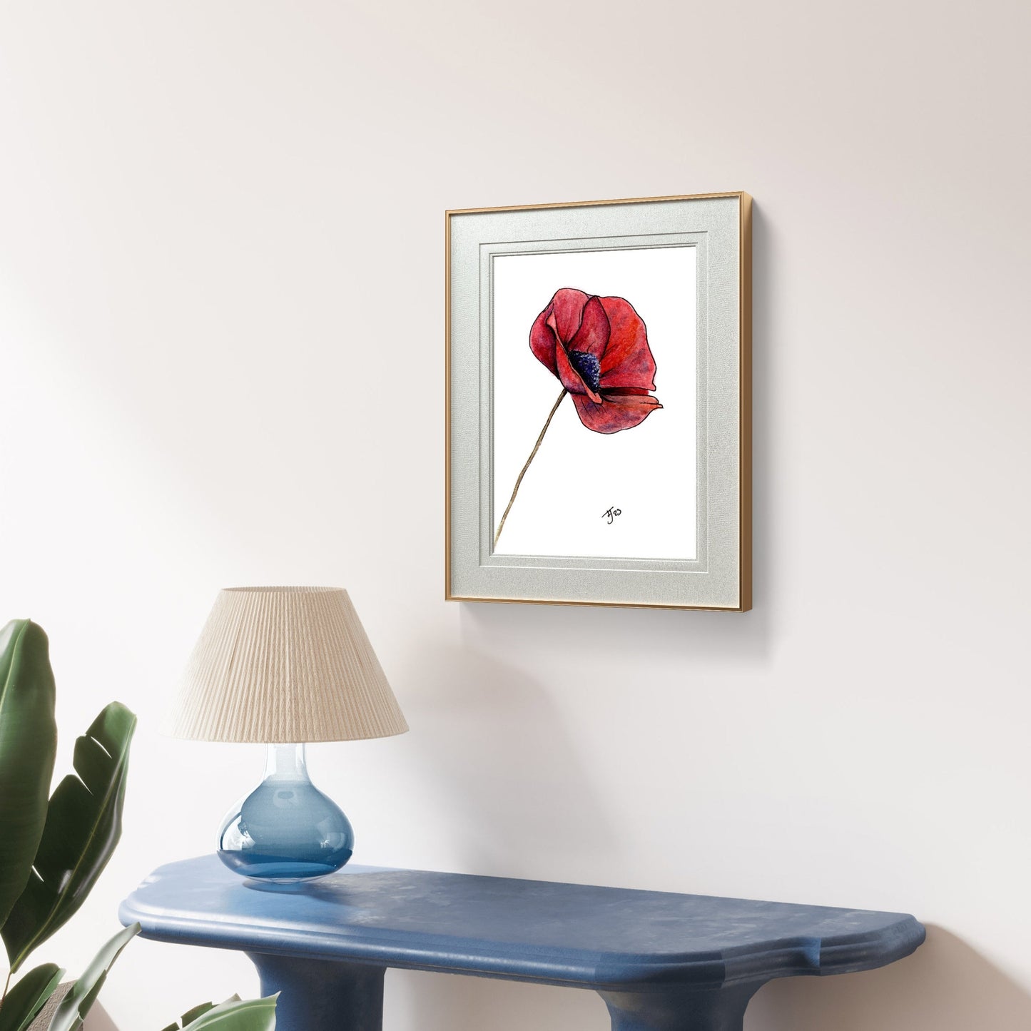 "Remembrance" Poppy Watercolour Print