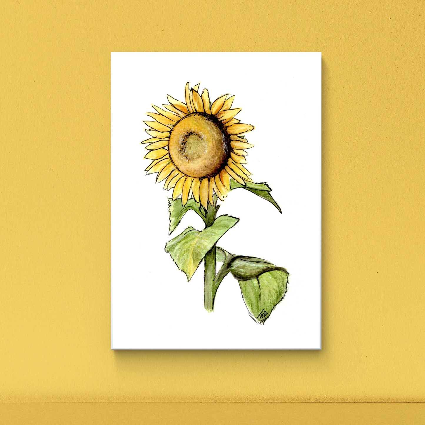 "Solidarity" Sunflower Watercolour Print