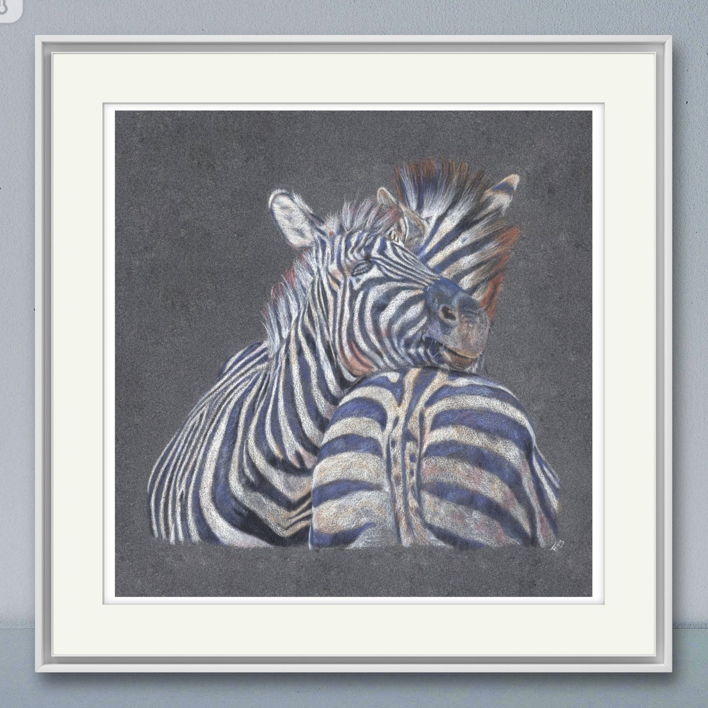 "Dazzle" Zebra Art Print