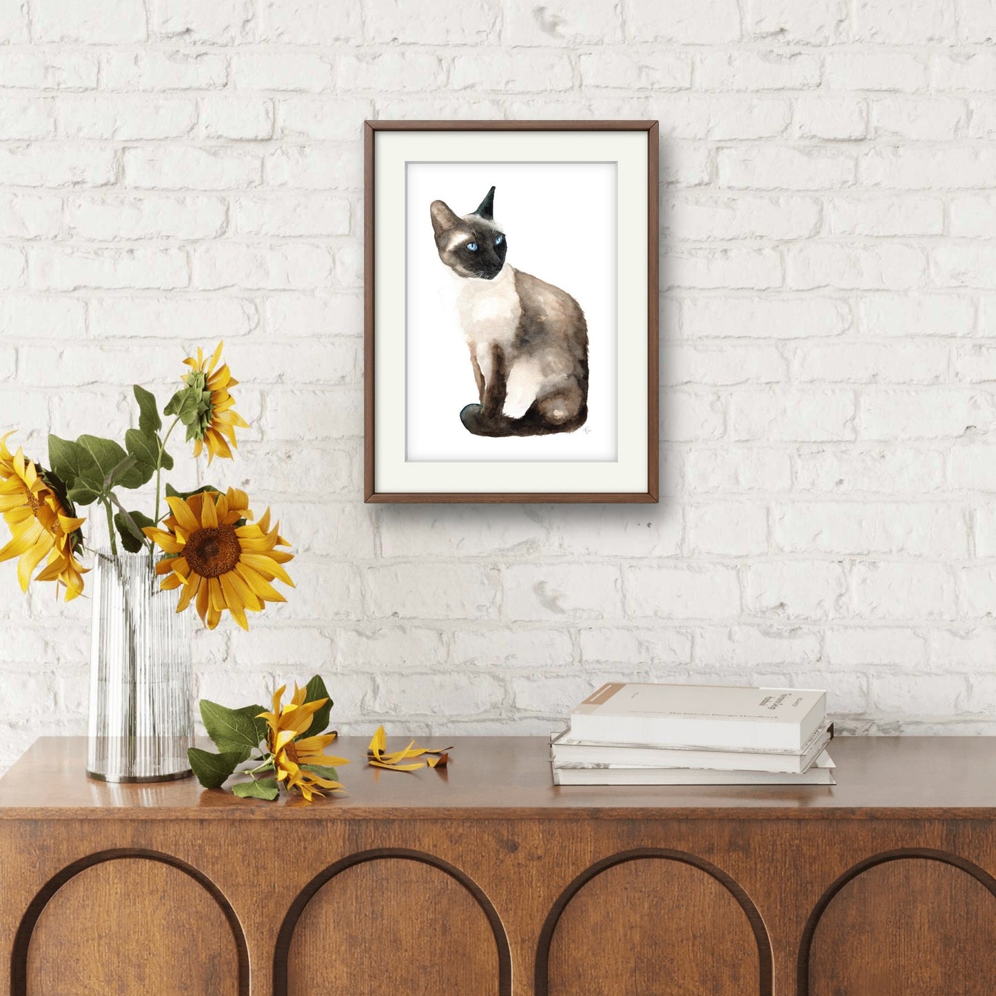 "If you please" Siamese Cat Watercolour Print