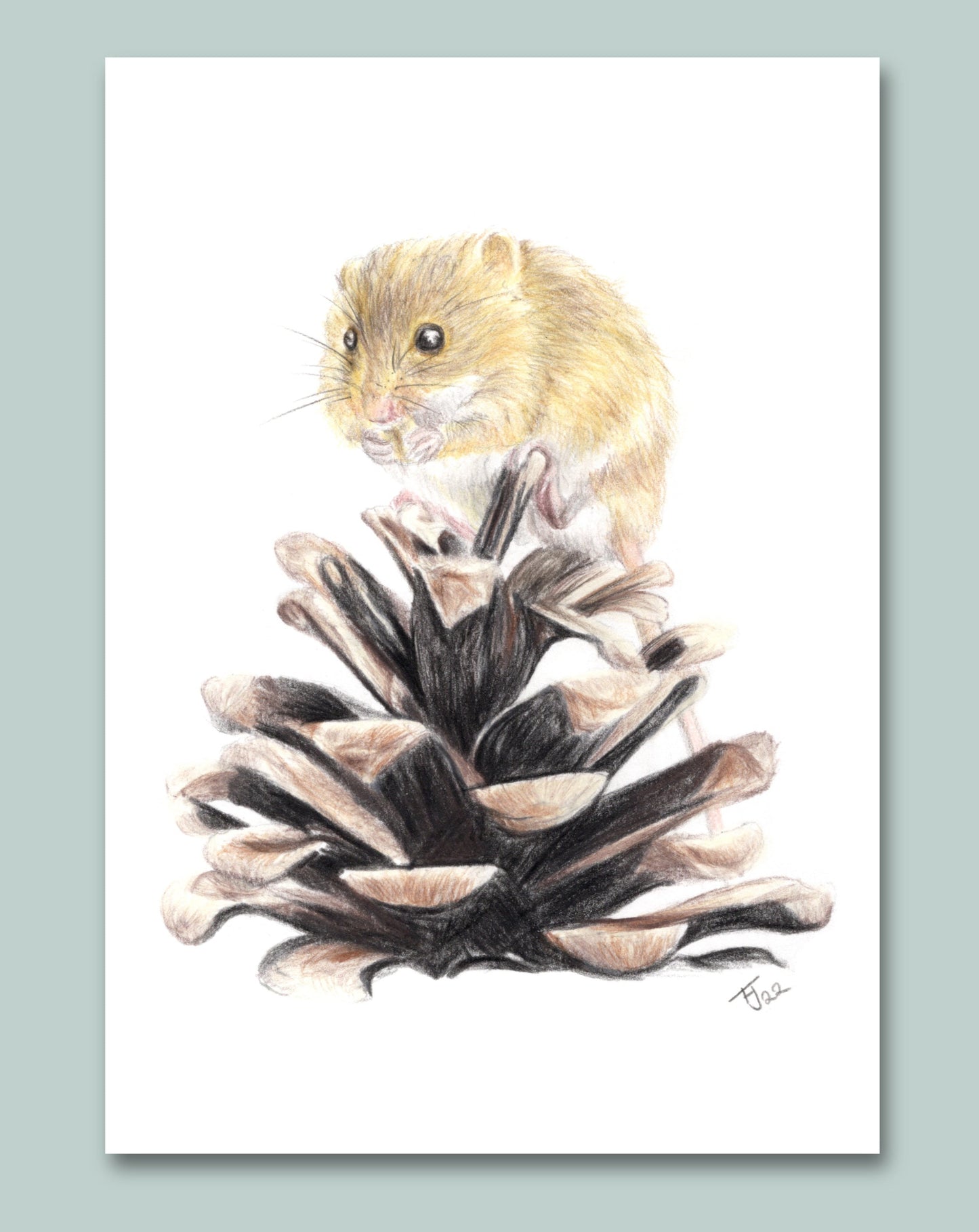 "Mr Jingles" Mouse on Cone Art Print
