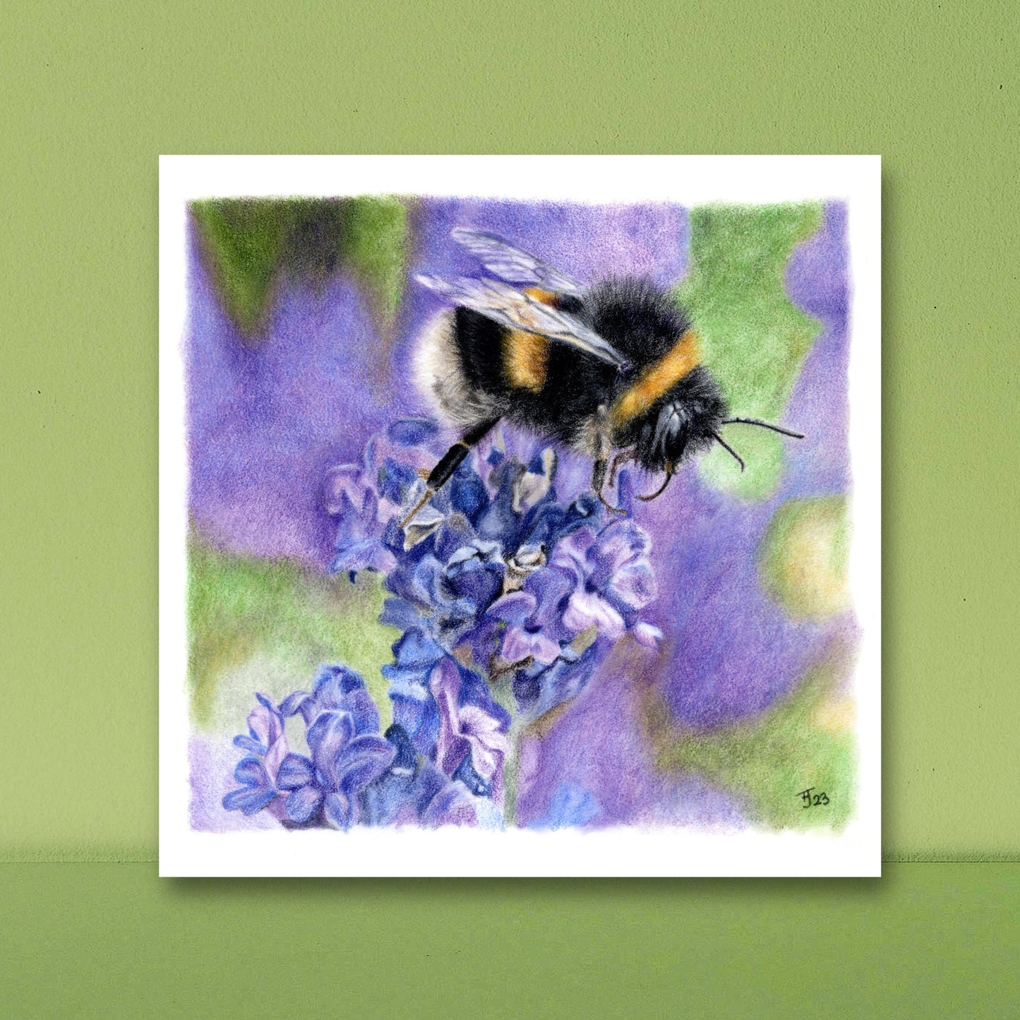 "Lavender" Bee Art Print