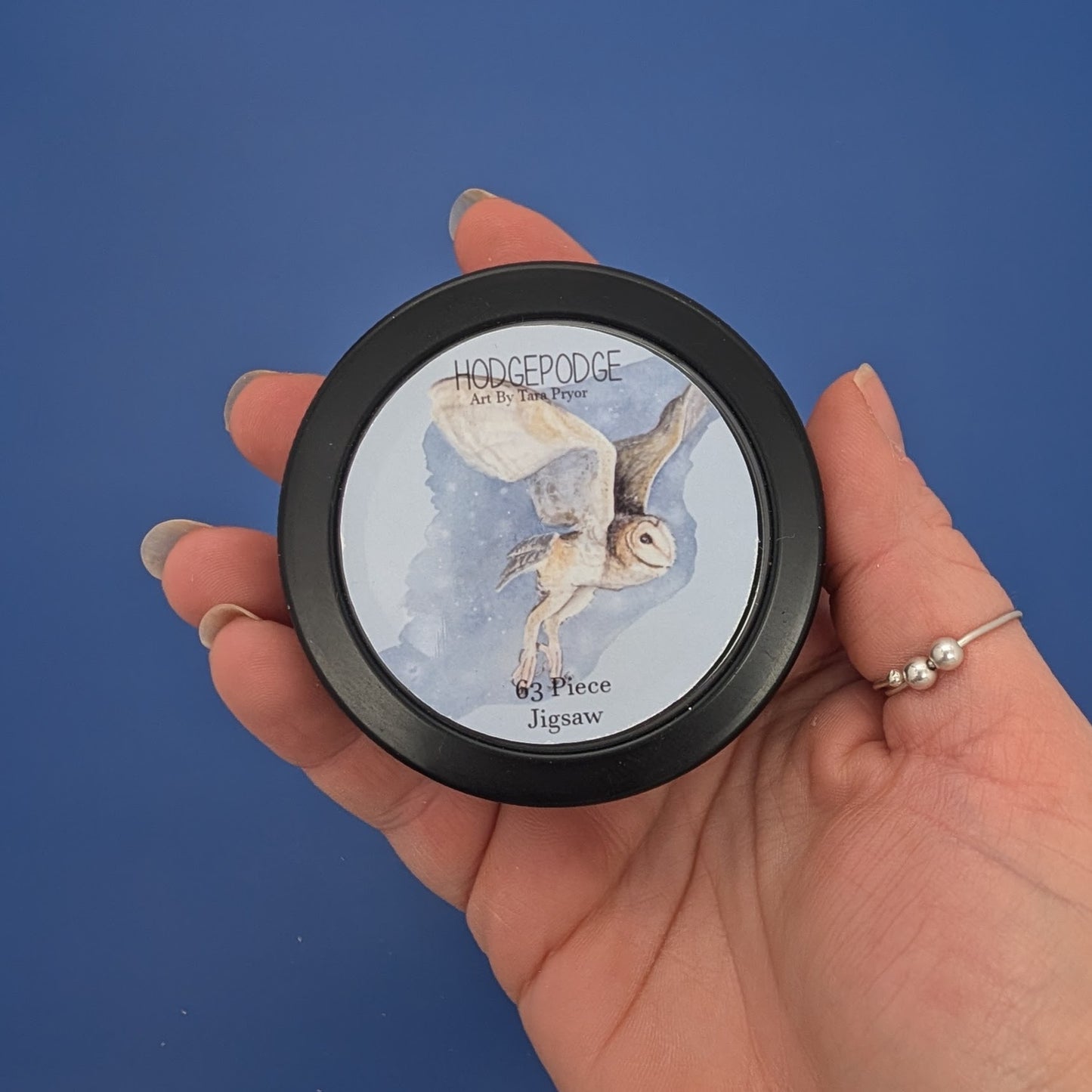 Barn Owl 63 Piece jigsaw in a tin