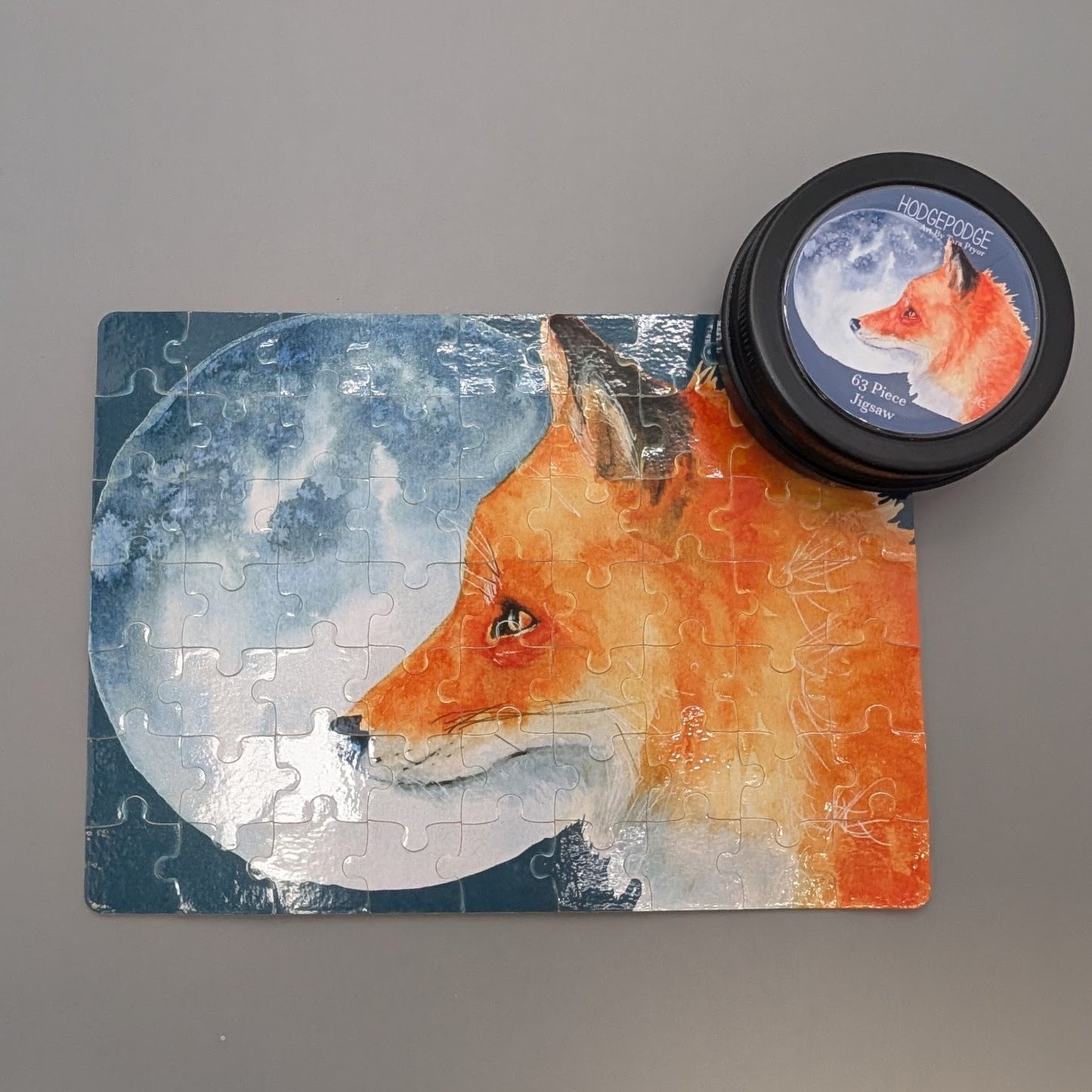 Luna the Fox 63 Piece jigsaw in a tin