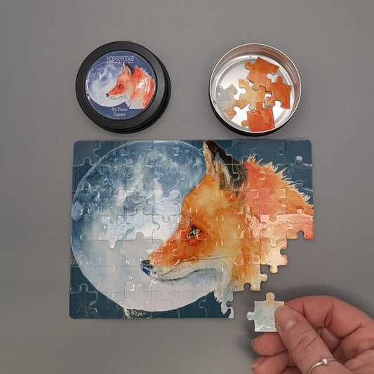 Luna the Fox 63 Piece jigsaw in a tin