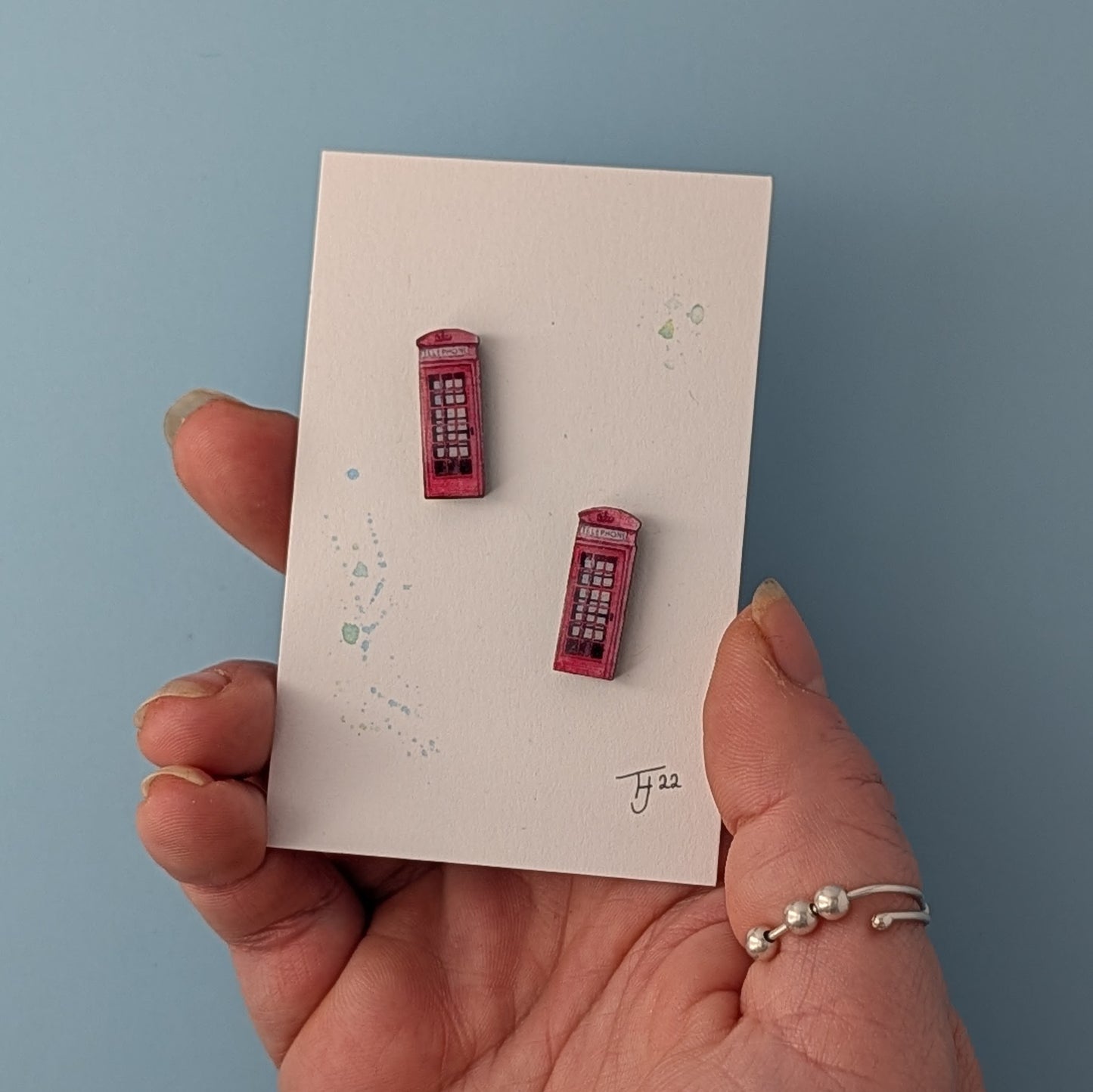 Phonebox stud Earrings