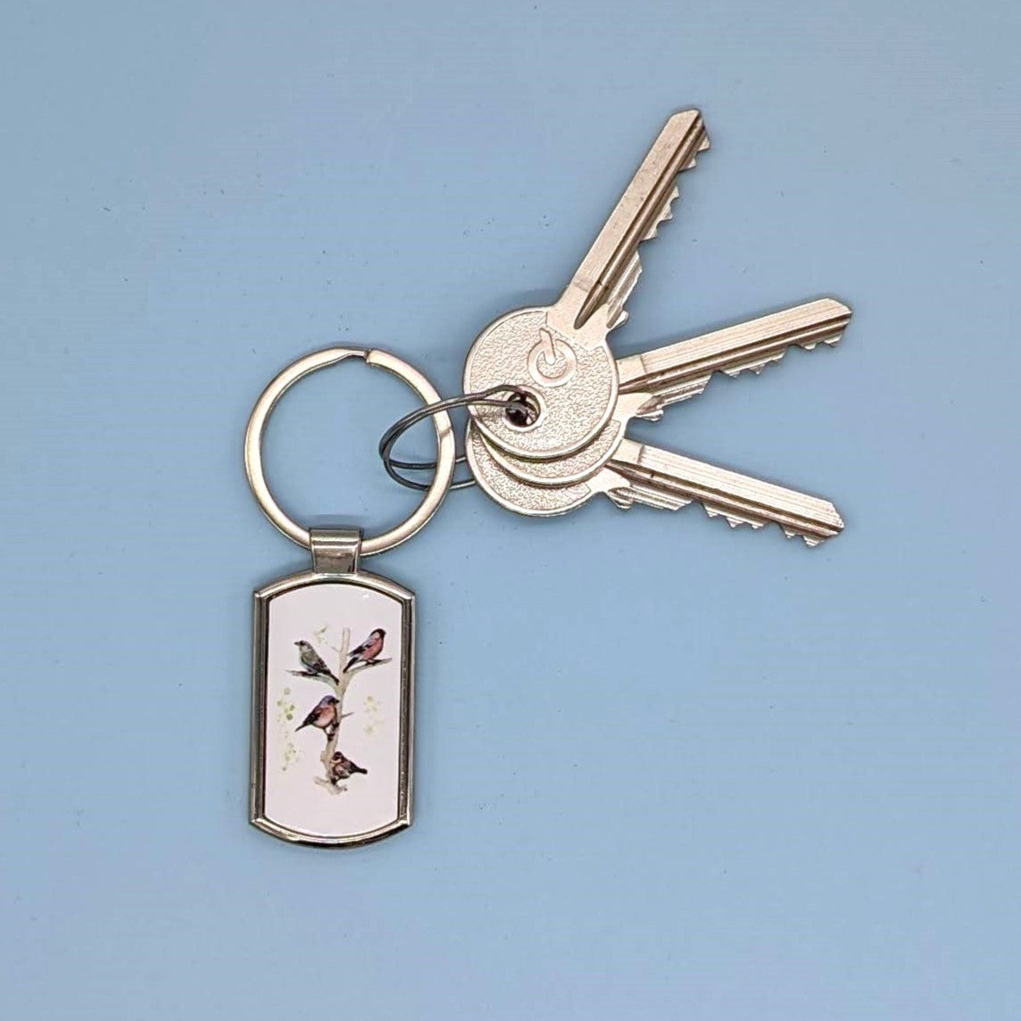 "Fours a Charm" British Finches Keyring