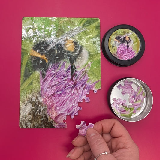 Thistle the Bee 63 Piece jigsaw in a tin