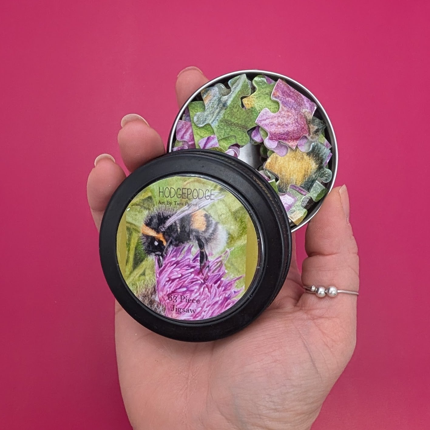 Thistle the Bee 63 Piece jigsaw in a tin