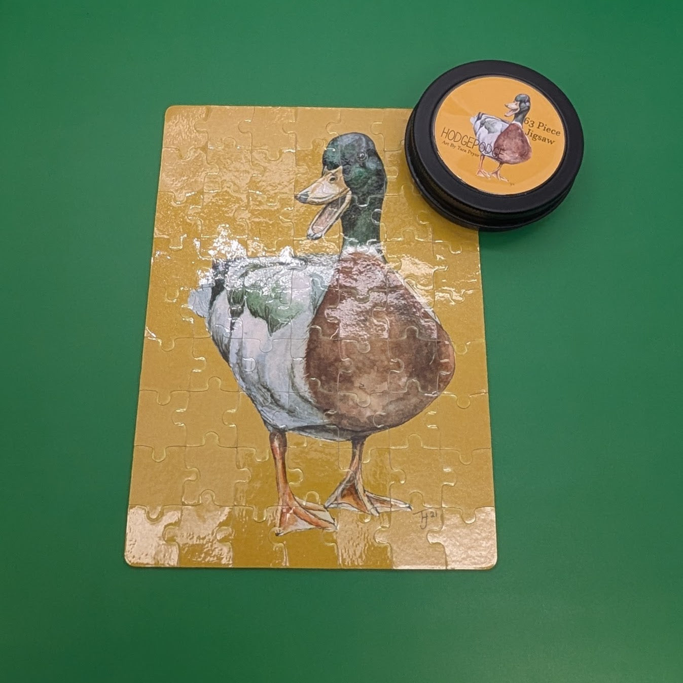 Mallard Duck Jigsaw Puzzle: 63 Piece jigsaw in a tin
