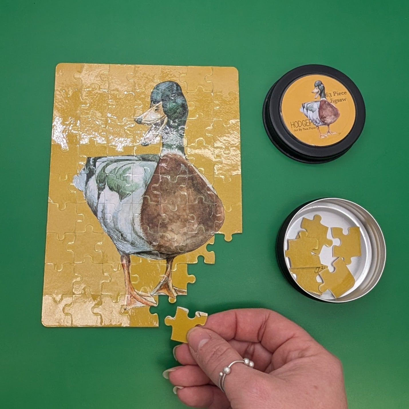 Mallard Duck Jigsaw Puzzle: 63 Piece jigsaw in a tin