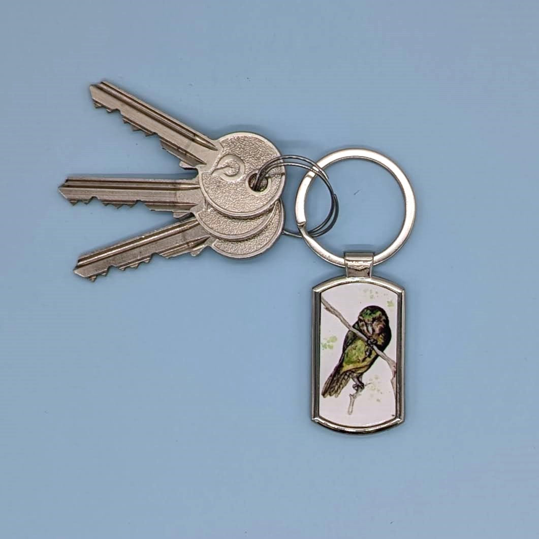 "Whetu" Kakapo Parrot Keyring