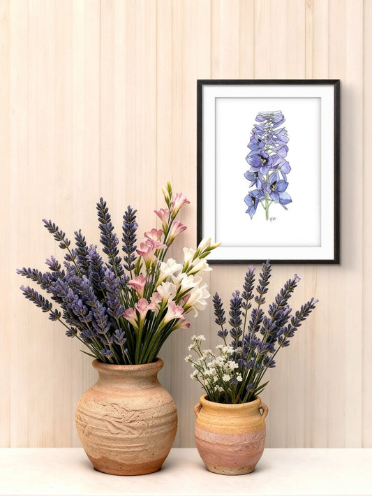 Larkspur Art Print