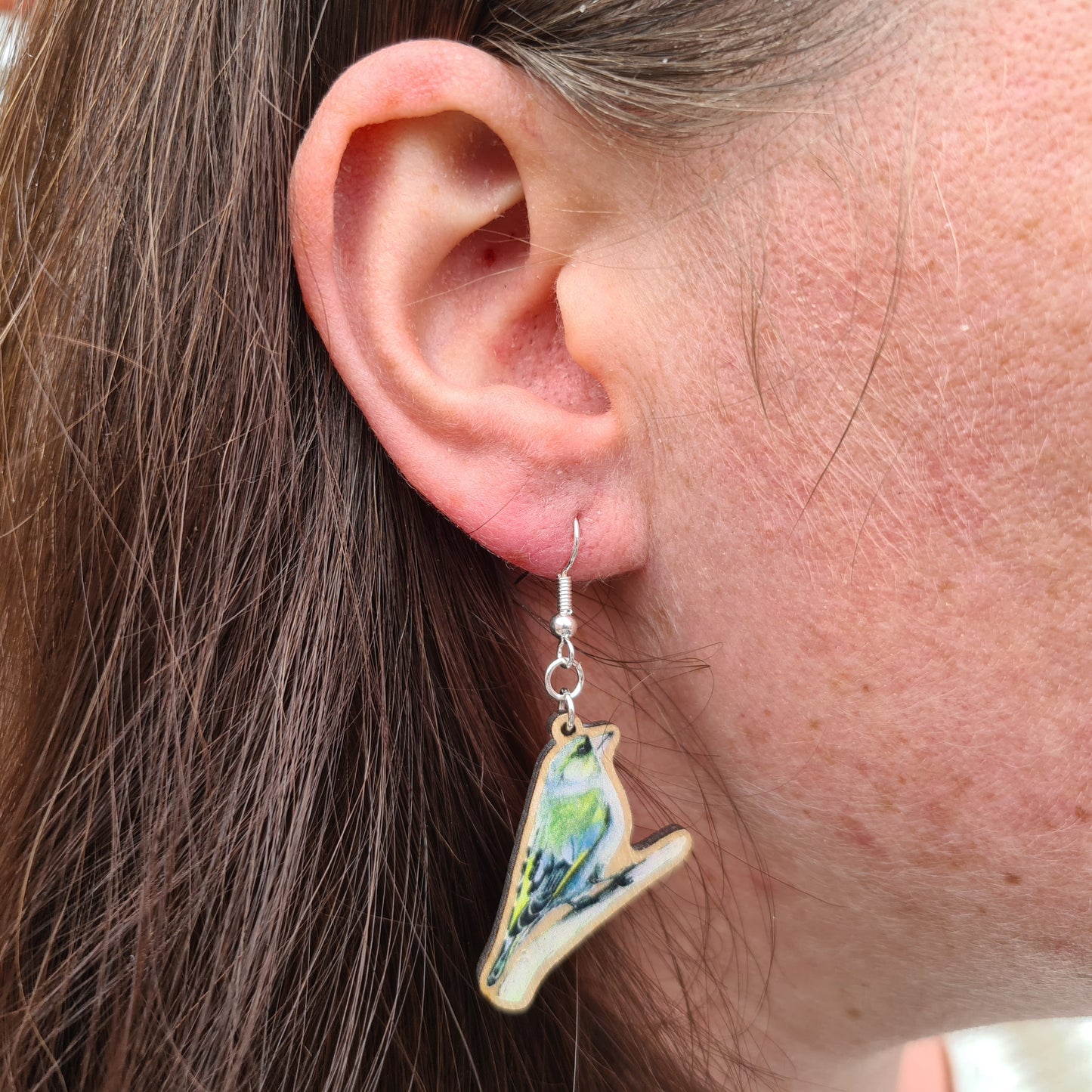 "Fours A Charm" Greenfinch Earrings