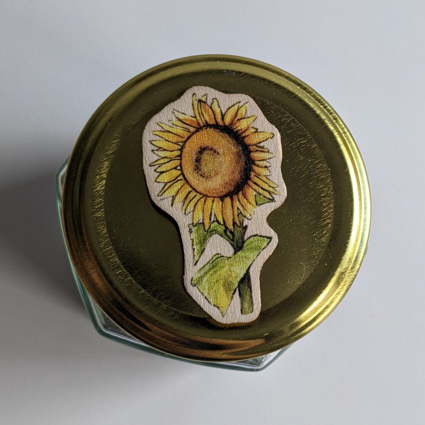 "Solidarity" Sunflower Wooden Fridge Magnet