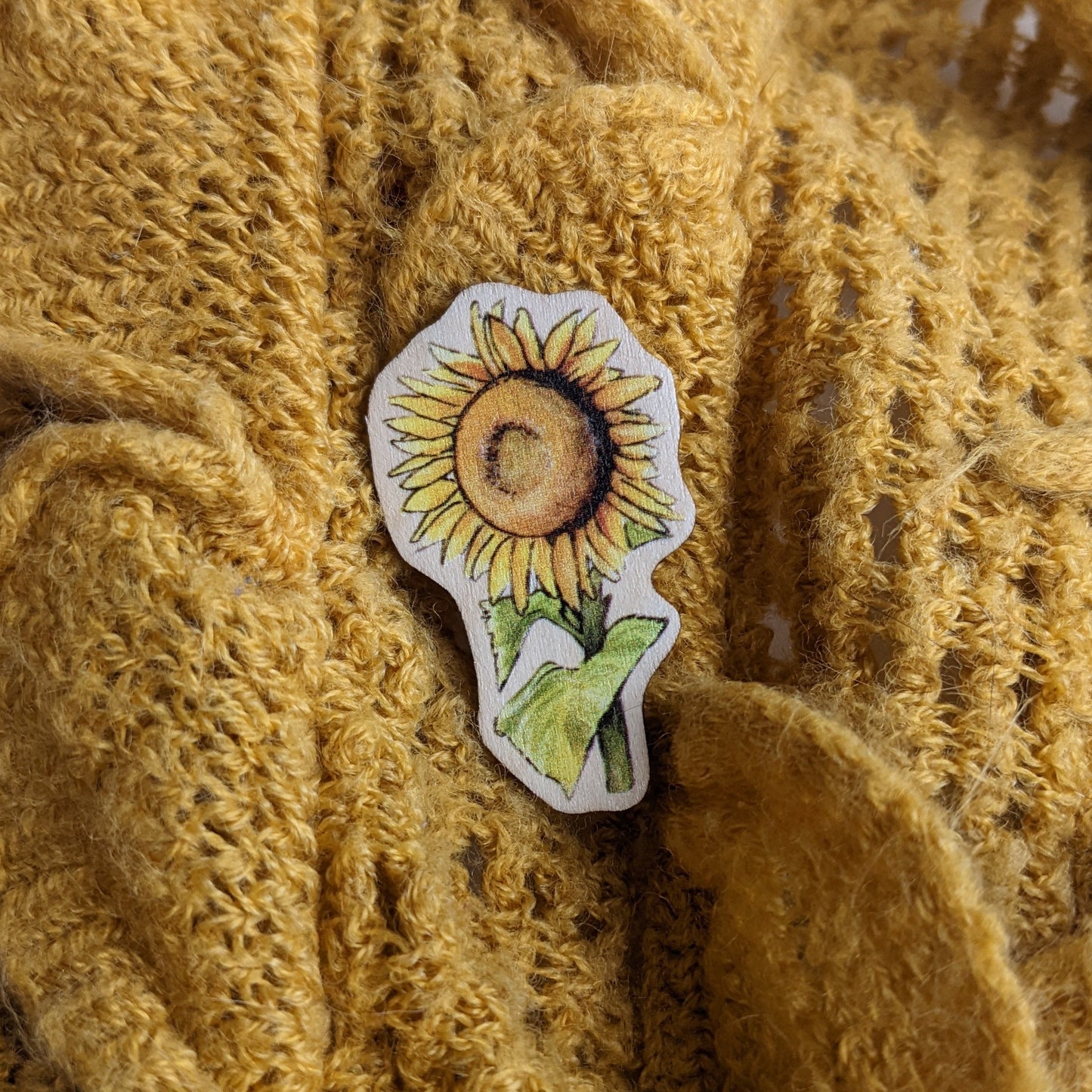 "Solidarity" Sunflower Pin