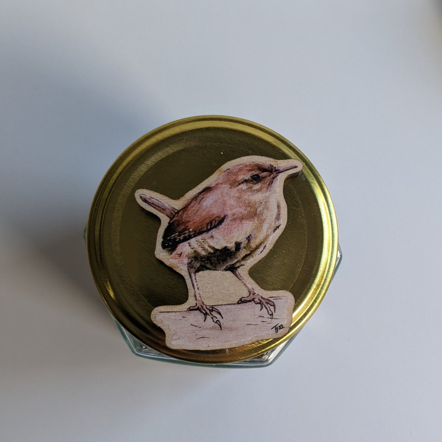 "Jenny Wren" Wren Wooden Fridge Magnet